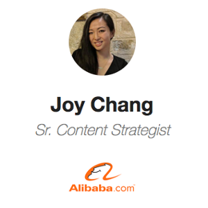 Joy Chang (Senior Content Strategist at Alibaba Group)